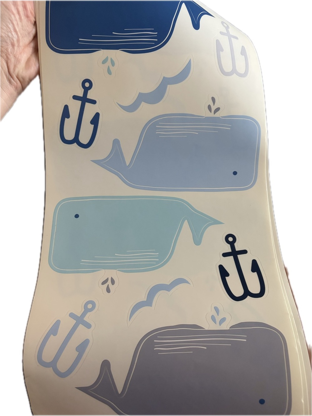Cloud Island whale decals, 30 decals 3 sheets never used.
